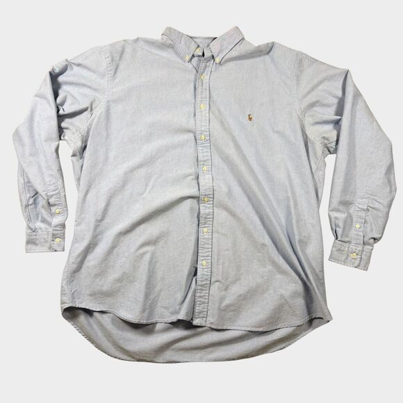 Polo by Ralph Lauren Other - Polo Ralph Lauren Mens 3XLT Tall Blue Oxford Button Down Long Sleeve Flesh Pony